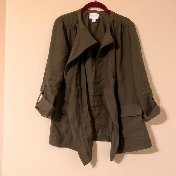Womens Size S Nine West Green Utility Coat - Picture 2 of 5
